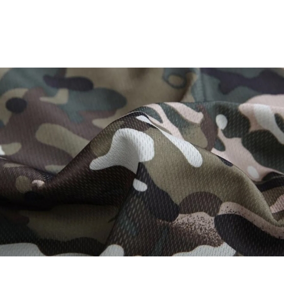 Mens Camo Hunting Short Sleeve Shirt Quick Dry Sun Protection Athletic Shirts US - Picture 6 of 9